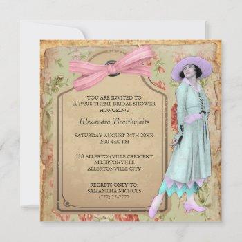 1920's theme bridal shower invitation