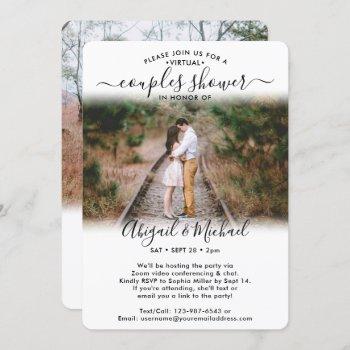 2 photo virtual couples bridal shower by mail invitation