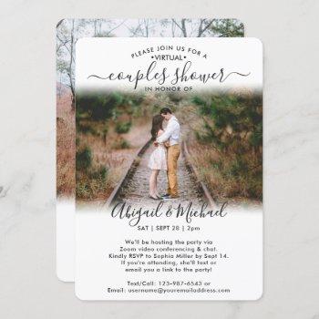 2 photo virtual couples bridal shower by mail invitation