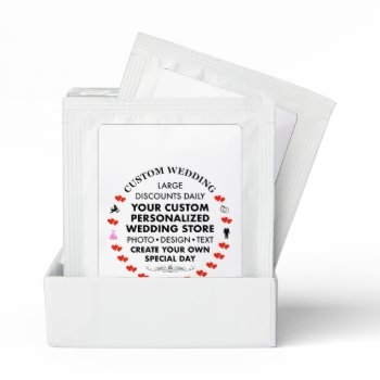 30 x black tea bag custom wedding favors tea bag drink mix