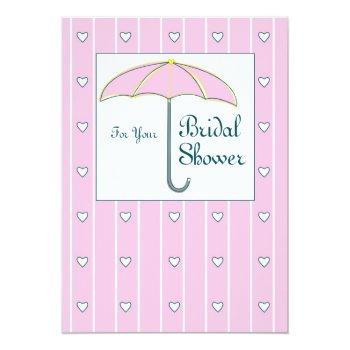 3979 Bridal Shower Umbrella Invitation Front View