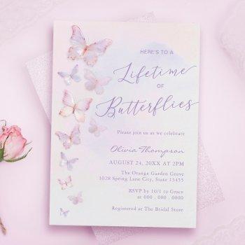 a life time of butterflies bridal shower invitation