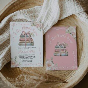 a new chapter begins bridal shower invitation