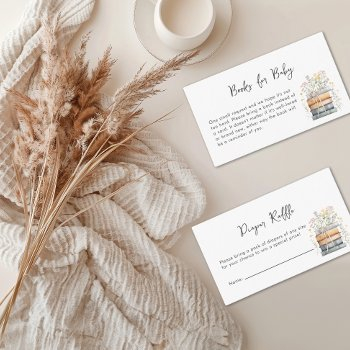 a new chapter begins wildflower book bridal shower enclosure card