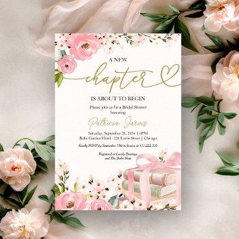 a new chapter books bridal shower invitation