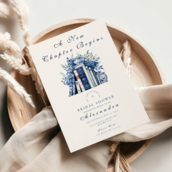 a new chapter bridal shower invitation