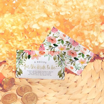 a recipe for the bride to be enclosure card