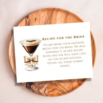 a tini bit espresso martini brown recipe request enclosure card