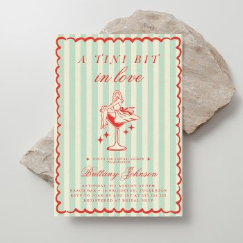 a tini bit in love vintage martini bridal shower invitation