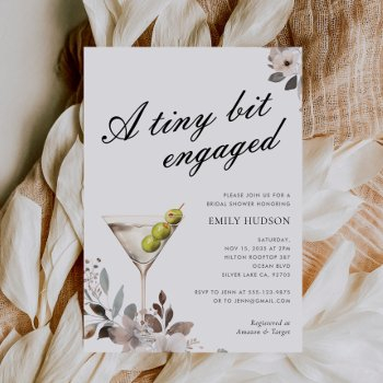 a tiny bit dirty martini bridal shower invitation