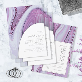abstract glitter strata bridal shower wht id903