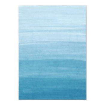 Abstract Ombre Gradient Ocean Blue Front View