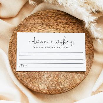 adella modern newlywed advice and wishes game card