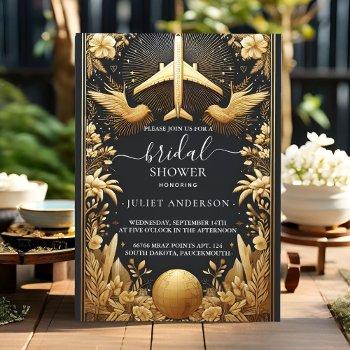 adventure passport boarding pass bridal shower invitation