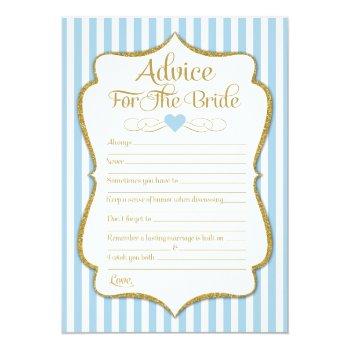 Advice For The Bride Light Blue Gold Front View