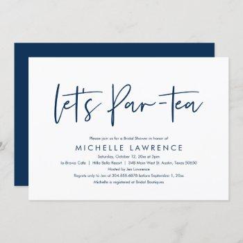 afternoon tea party, modern casual bridal shower i invitation