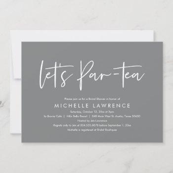 afternoon tea party, modern casual bridal shower i invitation