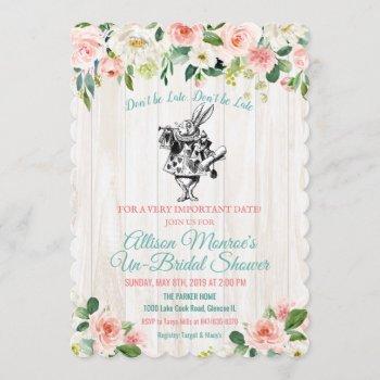 alice in wonderland bridal shower invitation