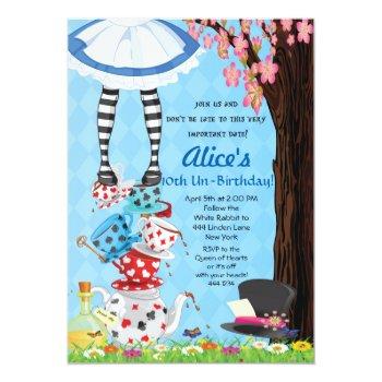 Alice In Wonderland Invitations Front View