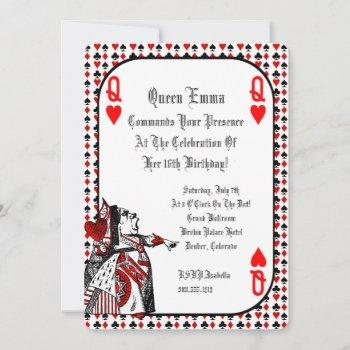 alice in wonderland queen hearts card suits