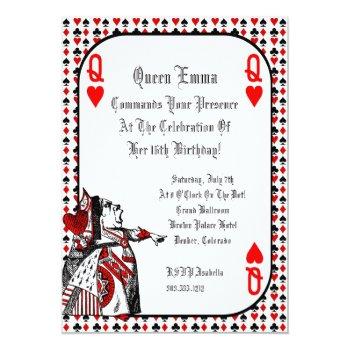 Alice In Wonderland Queen Hearts Card Suits Front View