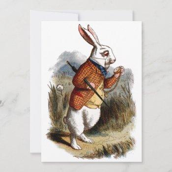 alice in wonderland white rabbit personalize announcement