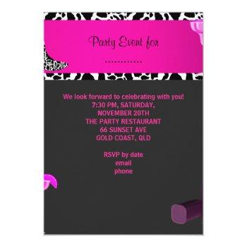 All Occasions Party Event Shoes Pink Lipstick Invitation Front View