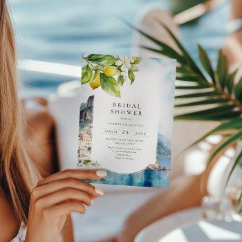 amalfi coast italian lemon bridal shower invitation