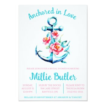 Anchored In Love! Floral Boat Anchor Front View