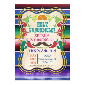 Any Event - Mexican Fiesta Party Invitation Front View