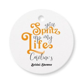 aperol spritz cocktail italian style bridal shower favor tags
