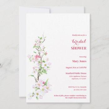 apple blossom fully customizable bridal shower  invitation