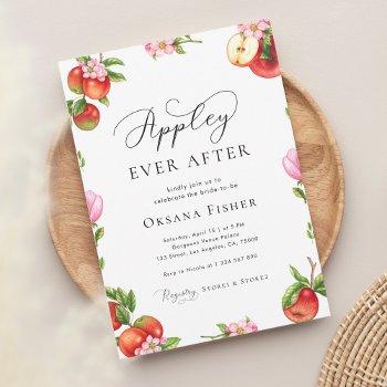 apple garden appley ever after bridal shower invitation