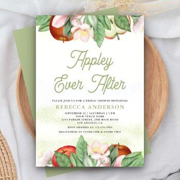 appley ever after apple bridal shower invitation