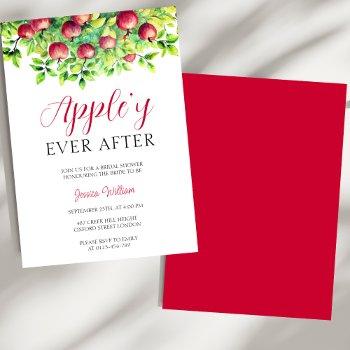 Appley Ever After Apple Fall Bridal Shower  Invitation Front View