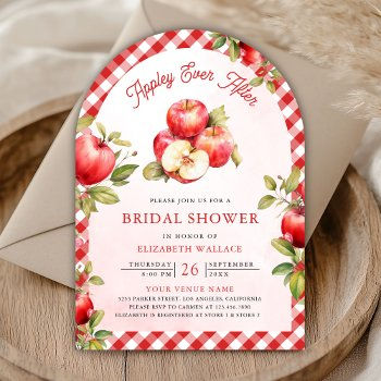 appley ever after arch photo apple bridal shower invitation