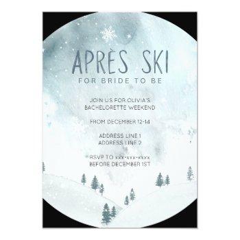 Apres Ski Bachelorette Weekend Itinerary Invitation Front View