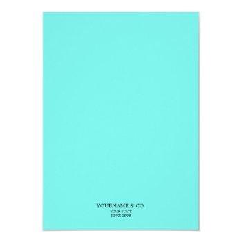 Aqua Elegant Fashion Tiffany Birthday Invitation Front View