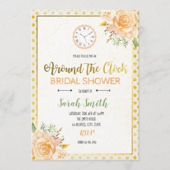 around the clock bridal shower card