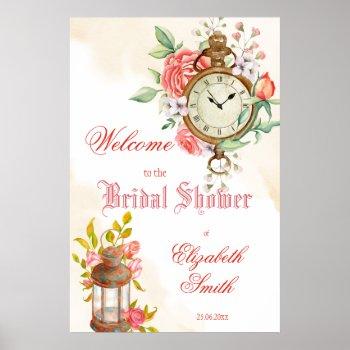 around the clock bridal shower welcome sign