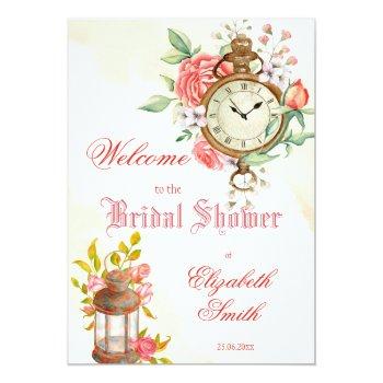 Around The Clock Bridal Shower Welcome Sign Front View