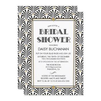 art deco gatsby bridal shower invitation