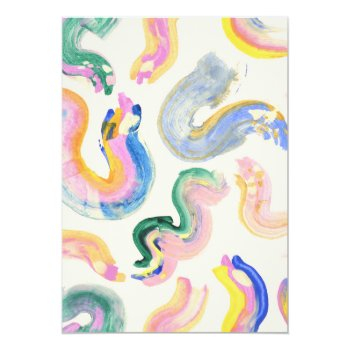 Artsy Abstract Blue Watercolor Front View