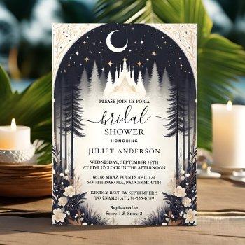 at magical dream mystical stars moon bridal shower invitation