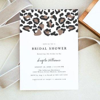 aubree leopard print safari bridal shower invitation