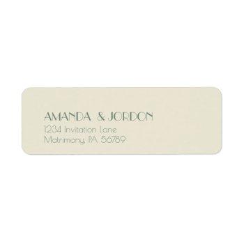 autumn boho deco | cream return address label