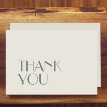 autumn boho deco | cream wedding flat thank you card