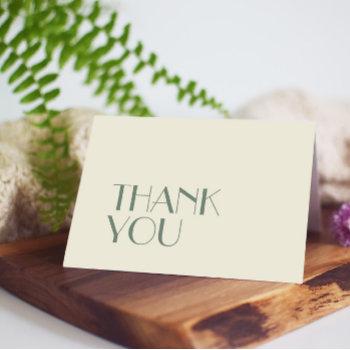 autumn boho deco | cream wedding thank you card