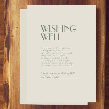 autumn boho deco | cream wedding wishing well enclosure card