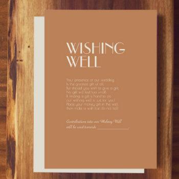 autumn boho deco | terracotta wedding wishing well enclosure card